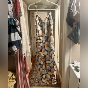 NEW WITH TAGS—Abercrombie & Fitch Blue and Orange Maxi Dress